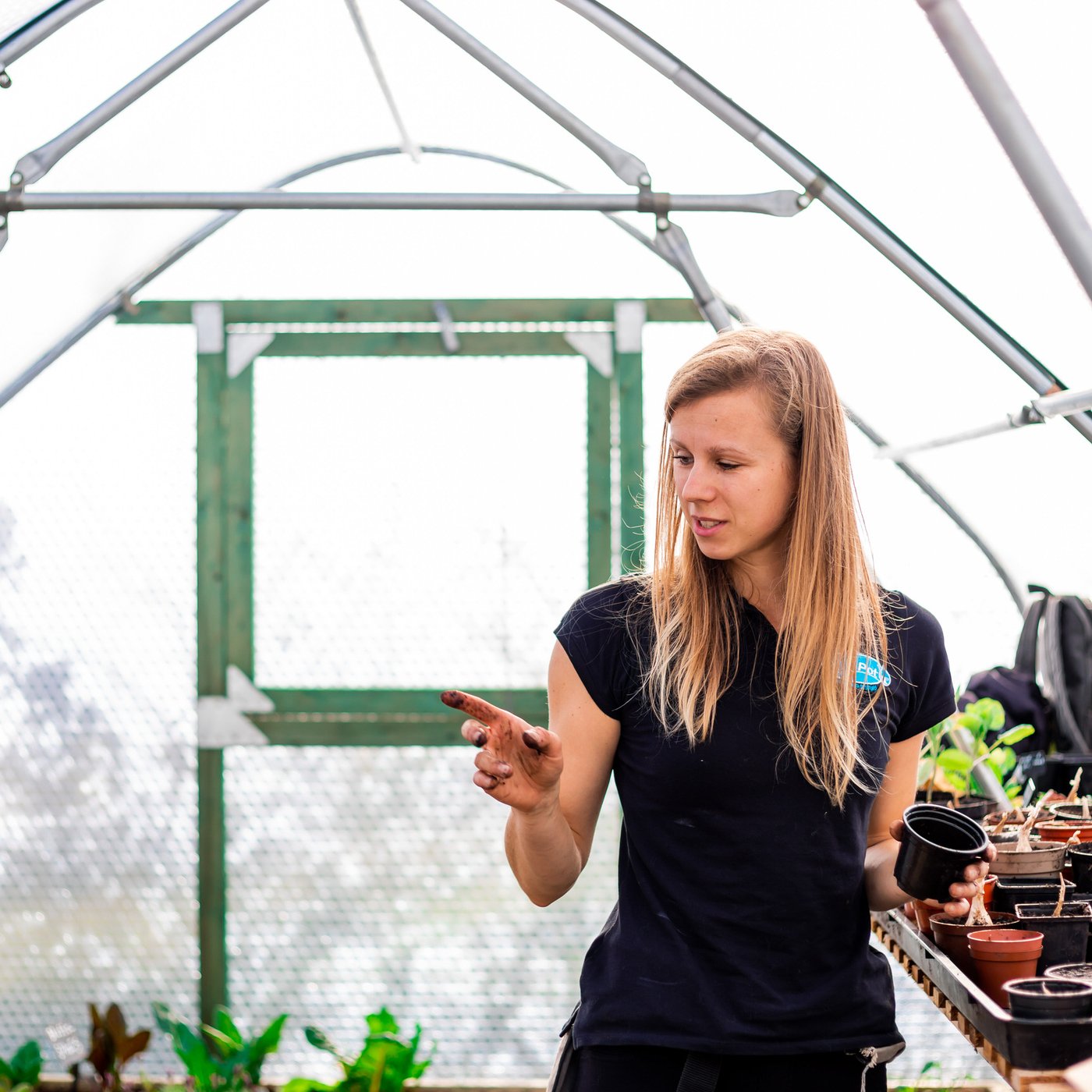 Martyna working with plants